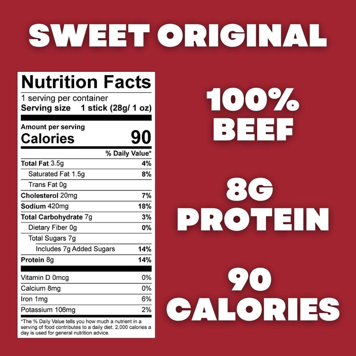 Sweet Original Beef Sticks 5 Ct