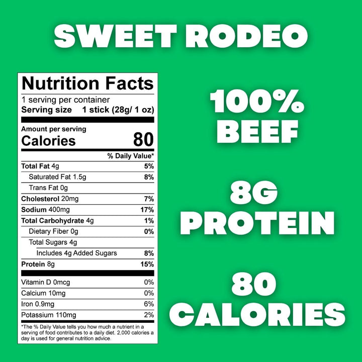 Sweet Rodeo Beef Sticks 15 Ct