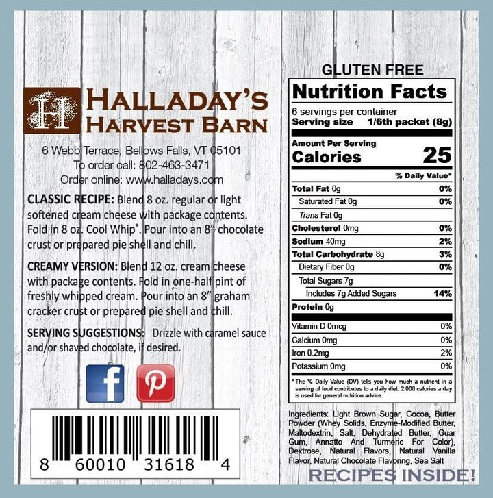 Halladay's Chocolate Sea Salted Caramel Cheesecake Mix