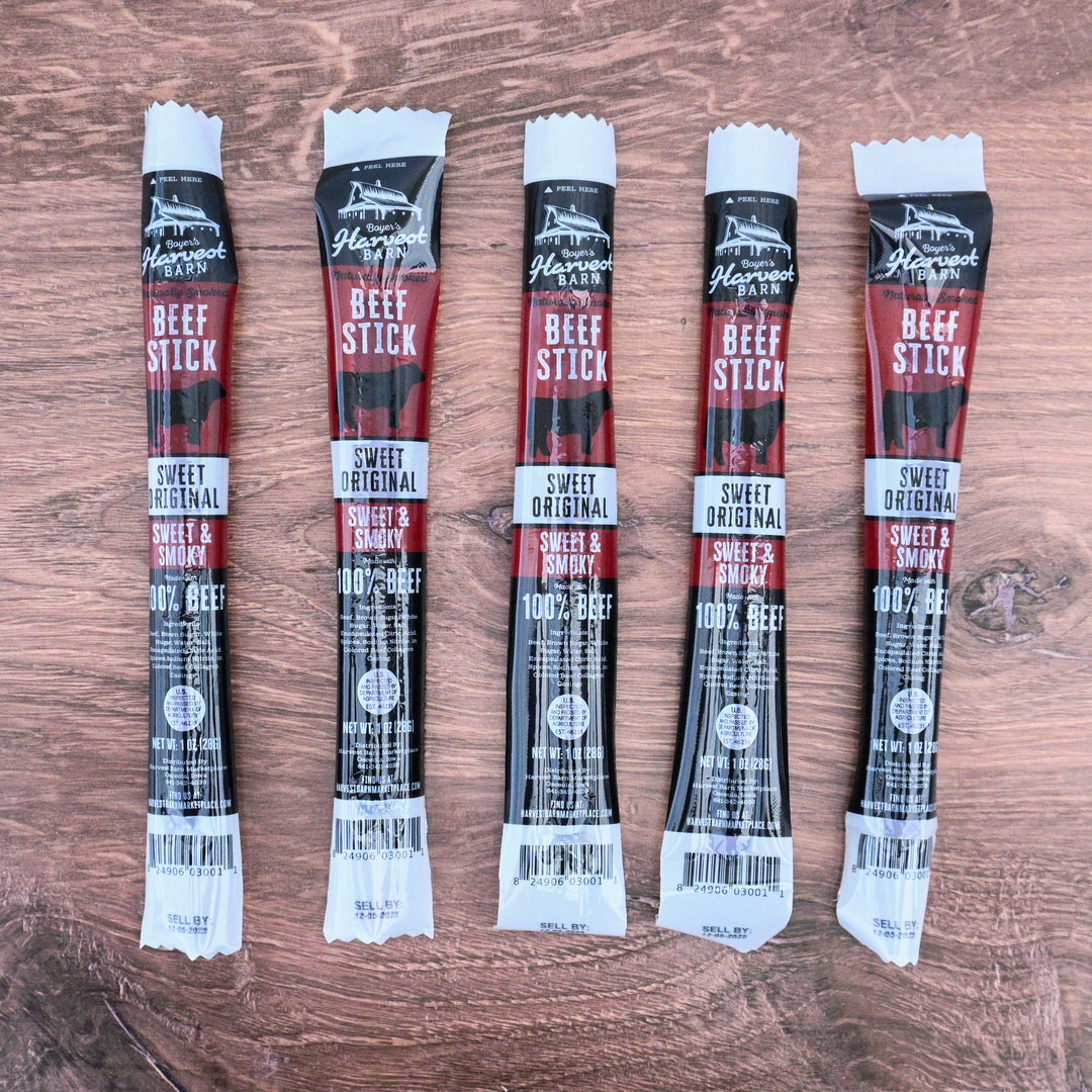 harvest barn beef sticks 5 count package